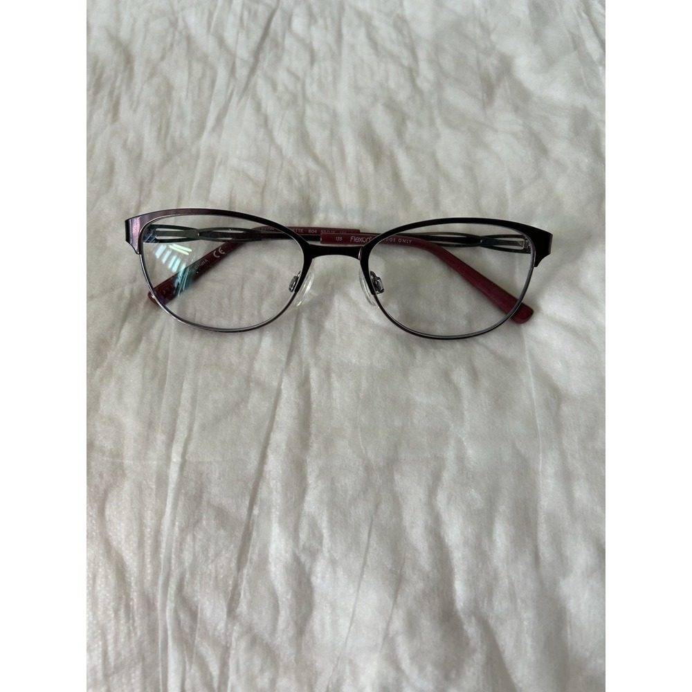 Flexon Eyeglasses 604 Women's Brown Rectangle Full Rim  52-18-135 - Frames Only